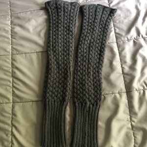 Gray leg warmers